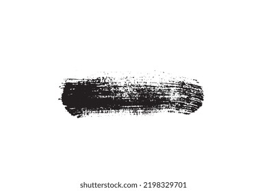 Brush stroke. Black paintbrush background texture, brushstroke painted frame, ink paint banner, splash stain vector illustration