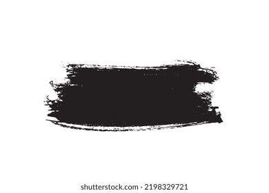 Toco de pincel. Textura de fondo de pincel negro, marco pintado de pincel de pincel de pincel de pincel, ilustración de vectores de mancha de salpicadura