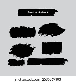 Brush stroke black vector banner scribble
