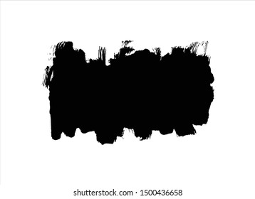 brush stroke black watercolor vector illustration.