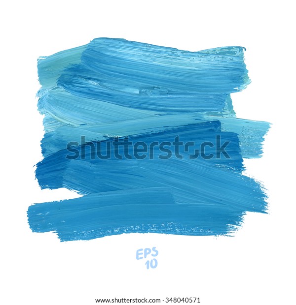 Brush Stroke Blue Vector Illustration Background Stock Vector (Royalty