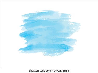 brush stroke blue watercolor background.vector creative illustration.