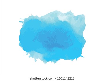 brush stroke blue watercolor background.vector illustration background.