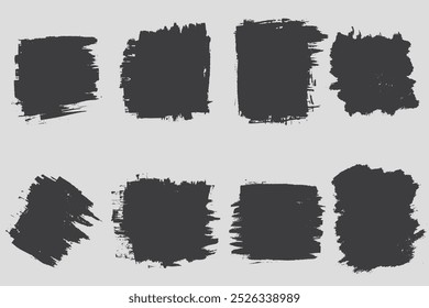 brush stroke box shape, brush stroke template ,brush frame,in vector