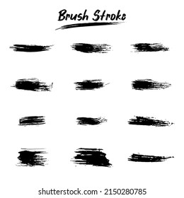 Brush stroke bundles. Vector brush set. Text boxes and grunge patches.Splatters design elements. Ink-painted shape
