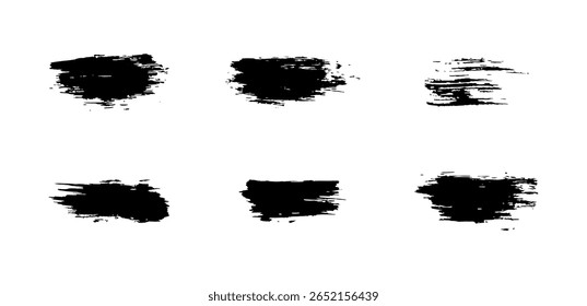 Brush stroke bundles. Vector brush set.