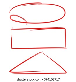 brush stroke circle, oval, rectangle frames
