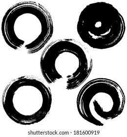 brush stroke circles.