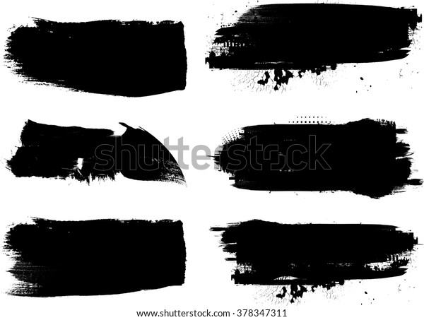 Brush Stroke Collection . Grunge lines .\
Vector stripes . Distressed Black dividers . set of dirty Textured\
shape .scratches for your\
design.banners