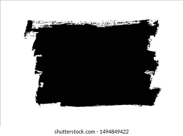 brush stroke color black abstract watercolor vector background.