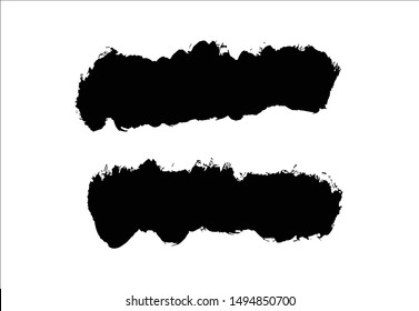 brush stroke color black abstract watercolor vector background.