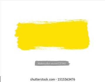 brush stroke color yellow abstract background.vector illustration.