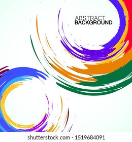 Brush stroke colorful circles for your design. Vector illustration. Eps 10