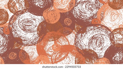 Brush stroke composition background element warm brown autumn colours. Vector stock hand draw illustration for design template, border and frame, presentation, social media size. EPS10