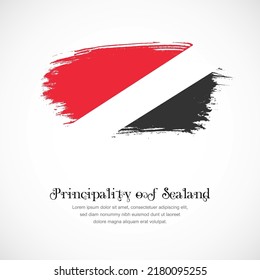 Brush stroke concept for Principality of Sealand national flag. Abstract hand drawn texture brush background.