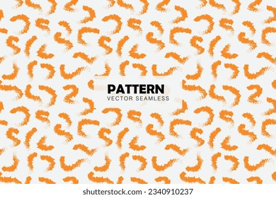 Brush stroke curve lines abstract vector seamless repeat pattern