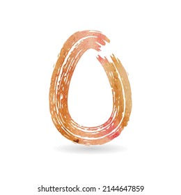 brush stroke easter egg  isolated vector illustration