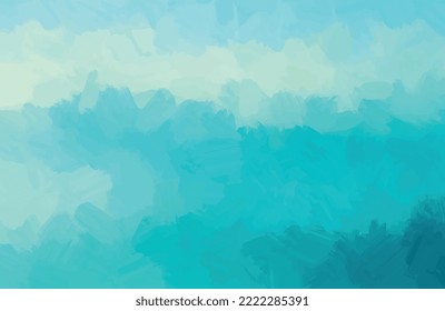 brush stroke effect vector file gradient blue green color wall mural background for interior decoration