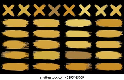 brush stroke element vector collection set
