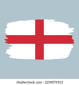 Brush Stroke England Flagge Vektorgrafik