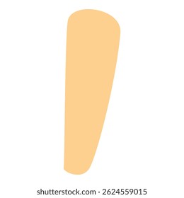 Brush stroke exclamation mark symbol in a hand painted style