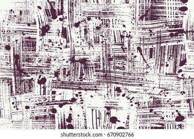 Brush stroke expressive seamless pattern. Vector Illustration