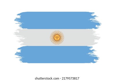 Brush stroke flag of Argentina.