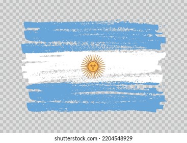 Brush stroke flag of Argentina.Vector grunge Argentina flag.