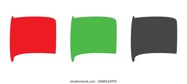 Brush Stroke Flag or Banner Shapes