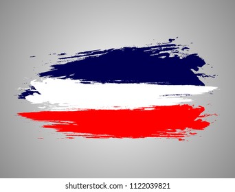 Brush stroke flag of Cuba. Vector.