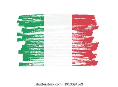 Brush stroke flag of Italy.