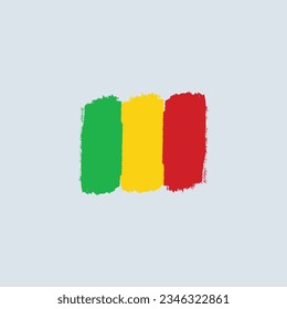 Brush Stroke Flag of Mali texture