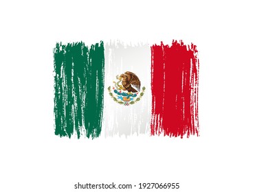 Brush Stroke Flag Mexico Stock Vector (Royalty Free) 1927066955 ...