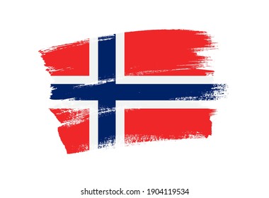 Bandera de pincel de derrame de Noruega.