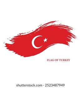 Sinalizador De Traçado De Pincel Do Design De Vetor Turquia.