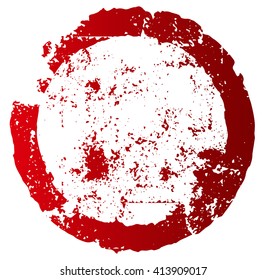 Brush stroke in the form of a circle - Drawing created in ink sketch handmade technique  Isolated vector elements