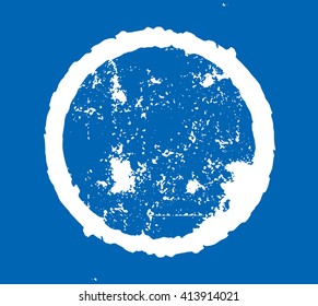 Brush stroke in the form of a circle - Drawing created in ink sketch handmade technique  Isolated vector elements