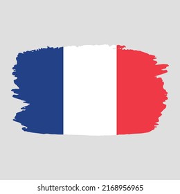 Brush Stroke France flag Vector Illustration