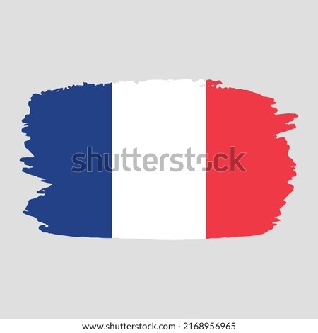 Brush Stroke France flag Vector Illustration