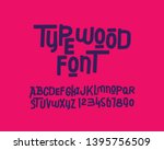 Brush stroke freehand font set design