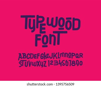 Brush stroke freehand font set design