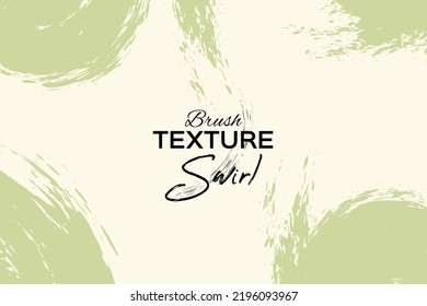 Brush stroke green paint grunge on beige texture swirl abstract minimal banner background.