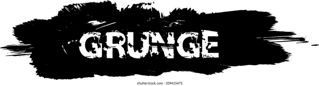 Brush Stroke . Grunge Banner . Vector .