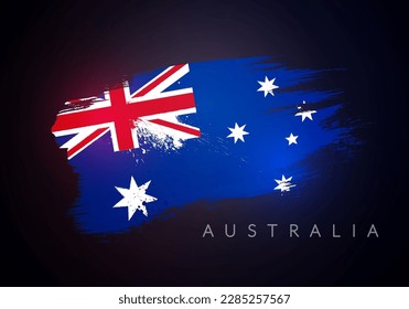 Brush Stroke Grunge Flagge Australiens