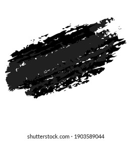 Brush Stroke In Grunge Style Isolated On White Background. Vector Illustration