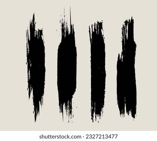 Toco de pincel. Grunge textura. Forma redonda dibujada a mano Círculos de trazo acuarela. Vector de línea. 