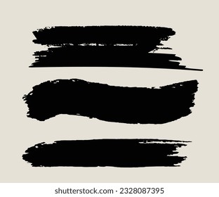 Brush stroke. Grunge texture. Hand drawn brush shape. Watercolor stroke. Line vector. 