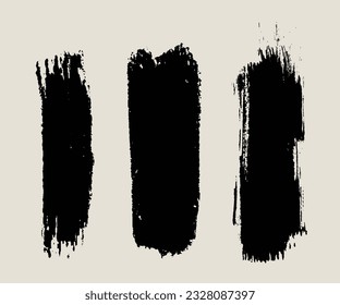 Brush stroke. Grunge texture. Hand drawn brush shape. Watercolor stroke. Line vector. 