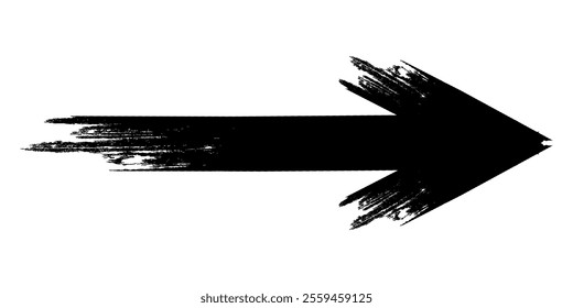 brush stroke hand drawing arrow direction