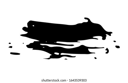 Brush stroke hand drawn grunge texture vector illustration isolated on white background.